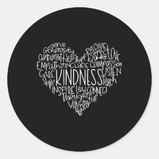 Sticker Rond Graphique de gentillesse du coeur mignon