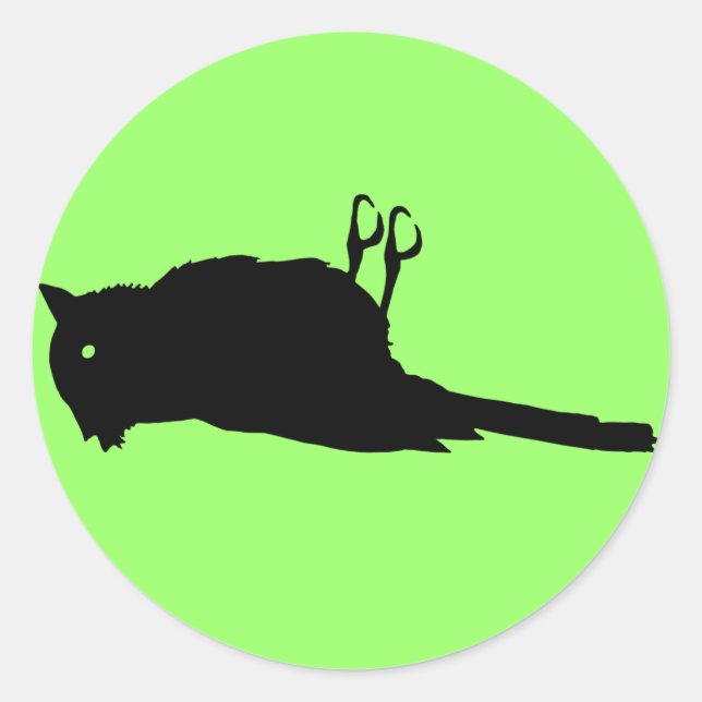 Sticker Rond Graphique de la tuerie d'oiseaux morts (Devant)
