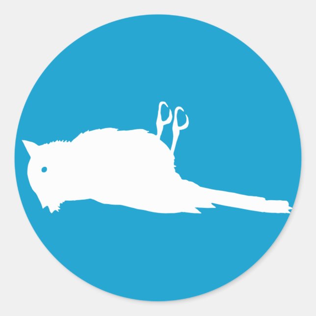 Sticker Rond Graphique de la tuerie d'oiseaux morts (Devant)