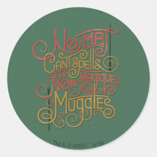Sticker Rond Graphique de traductions localisées MUGGLE™