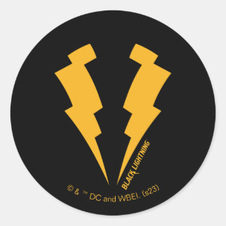 Sticker Rond Graphique des boulons de foudre noirs