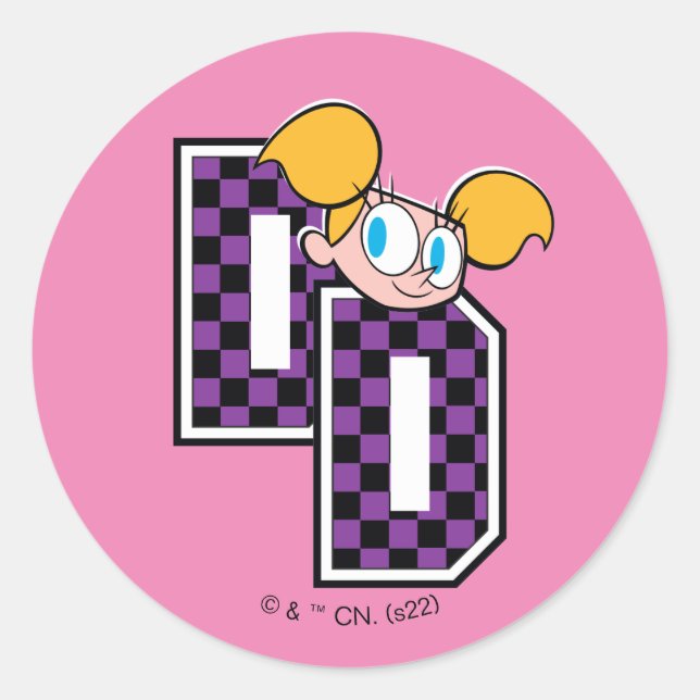Sticker Rond Graphique des lettres de Dee Dee Athletic (Devant)