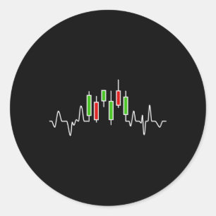 Sticker Rond Graphique D'Hebeat Du Trader Forex Ou Stock