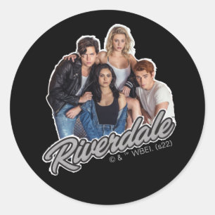 Sticker Rond Graphique du groupe Retro Riverdale