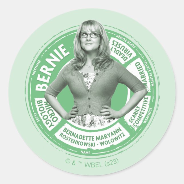 Sticker Rond Graphique Info Bernadette (Devant)