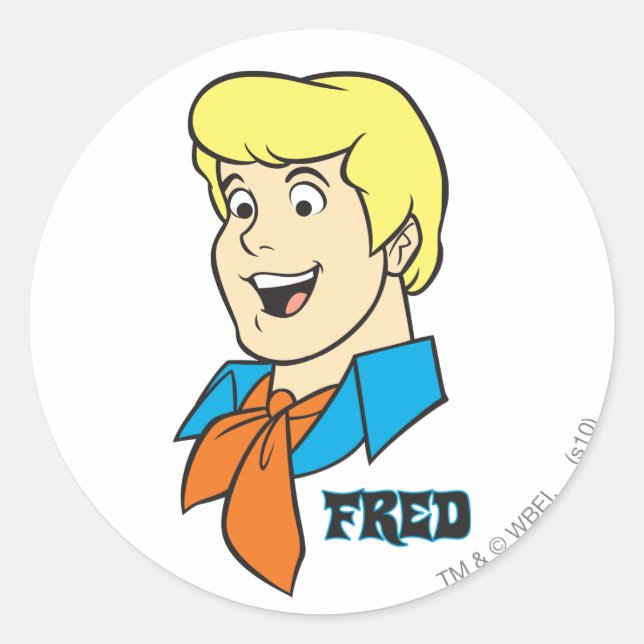 Sticker Rond Graphique Nom Fred (Devant)