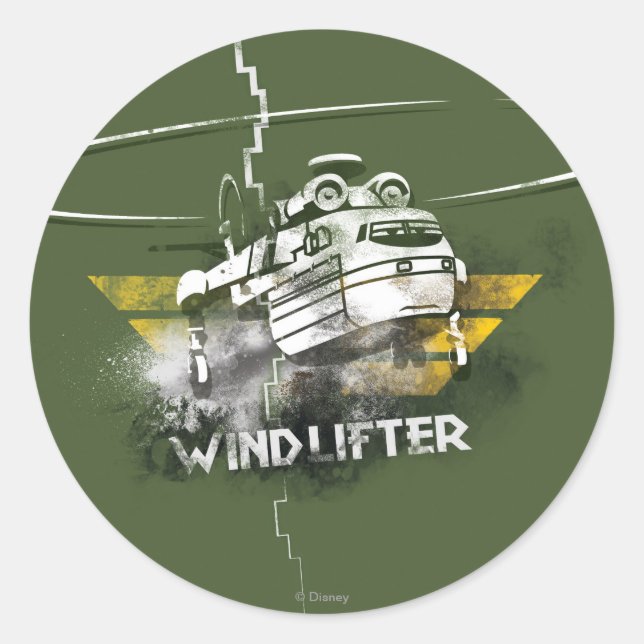 Sticker Rond Graphique Windlifter (Devant)
