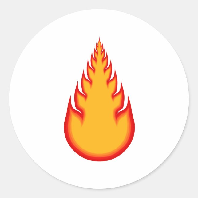 Sticker Rond Graphiques Fireball : Fire Ball : Flames (Devant)