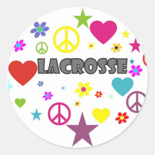 Sticker Rond Graphiques mélangés de lacrosse