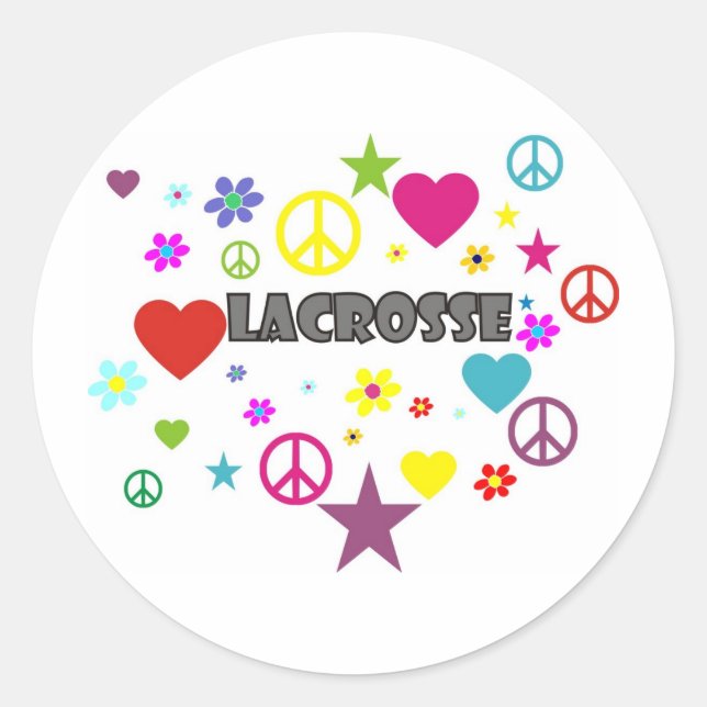 Sticker Rond Graphiques mixtes Lacrosse (Devant)