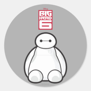 Sticker Rond Graphisme classique Baymax Sitting