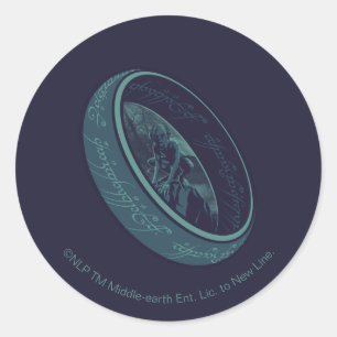 Sticker Rond Graphisme de GOLLUM™ LE SEUL ANNEAU™