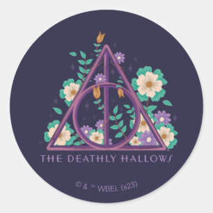 Sticker Rond Graphisme des hirondelles mortes florales