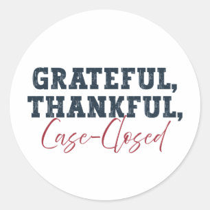 Sticker Rond Grateful Merci Coque fermé - Avocat Thanksgiving