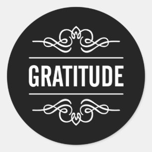 Sticker Rond Gratitude