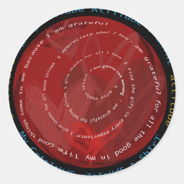 Sticker Rond Gratitude (Devant)