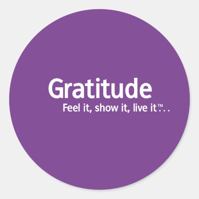 Sticker Rond Gratitude - Thpense Shapers™ (Devant)