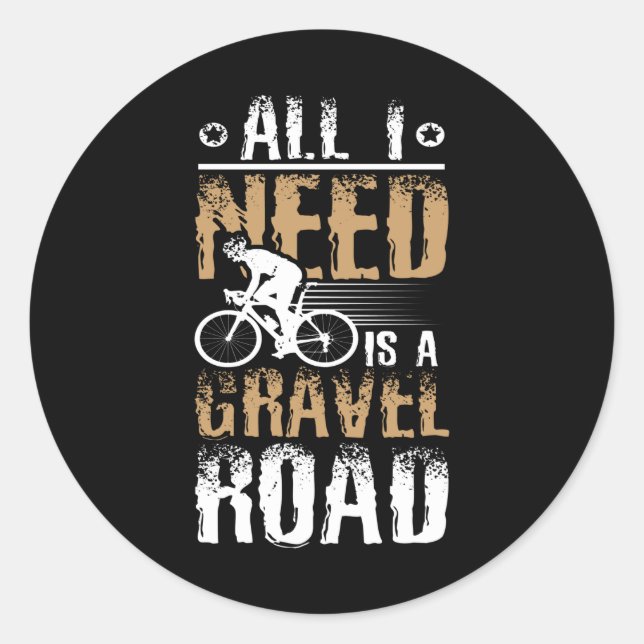 Sticker Rond Gravel Road Gravel (Devant)