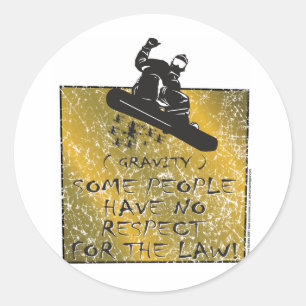 Sticker Rond Gravity Snowboarder