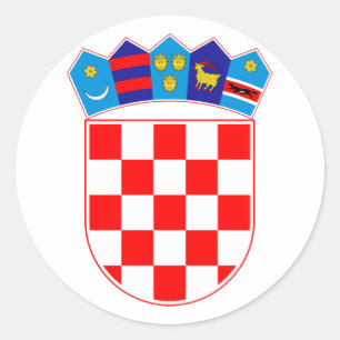 Sticker Rond Grb Hrvatske, armoiries croates