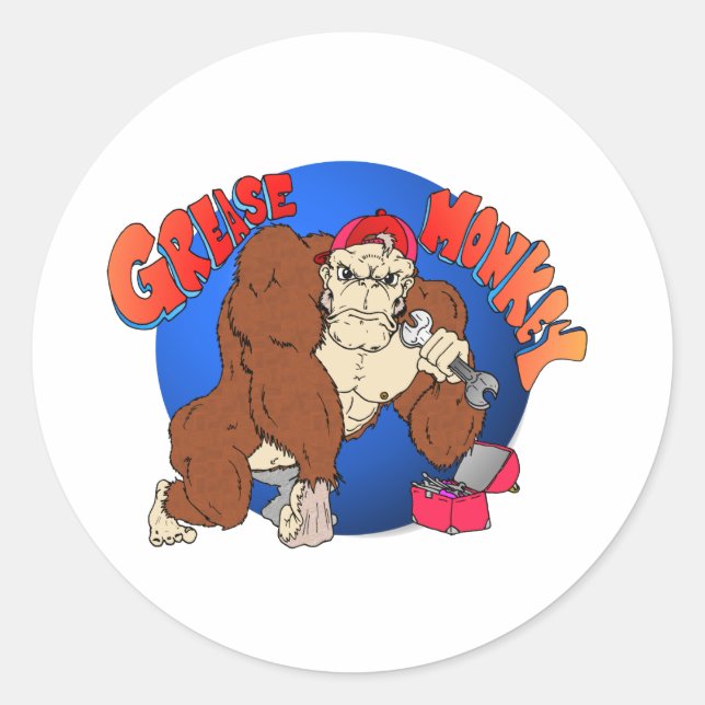 Sticker Rond Grease singe (Devant)
