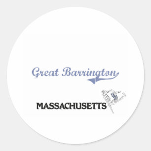 Sticker Rond Great Barrington Massachusetts City Classic