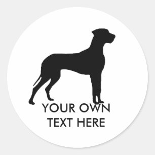 Sticker Rond Great dane