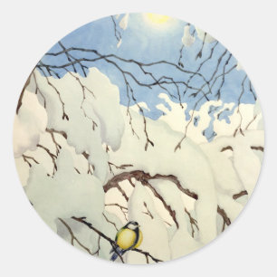 Sticker Rond Great Tit - Theodor Severin Kittelsen