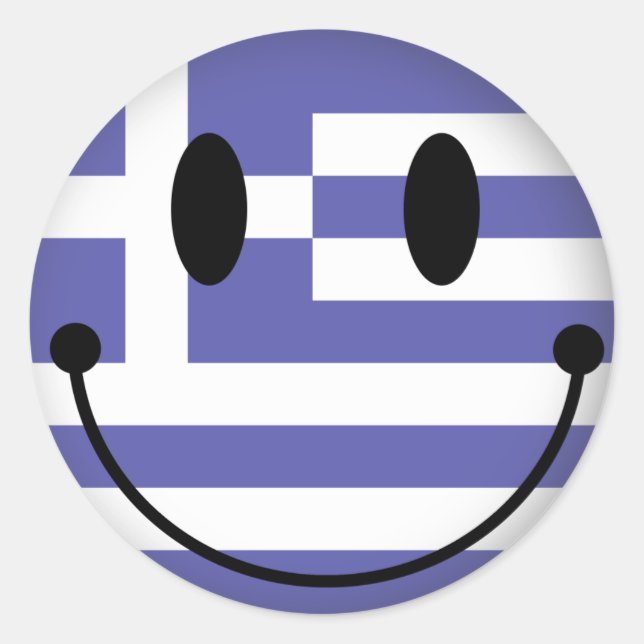 Sticker Rond Grèce (Devant)