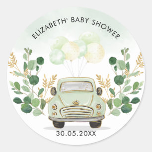 Sticker Rond Green Gold Adventure Travel Drive En Faveur
