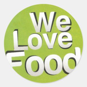 Sticker Rond Green Grub Club : We Heart Food Design