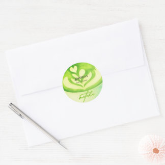 Sticker Rond Green Match Cup Baby Shower