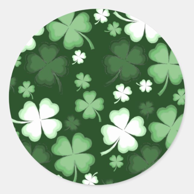 Sticker Rond Green Shamrock (Devant)
