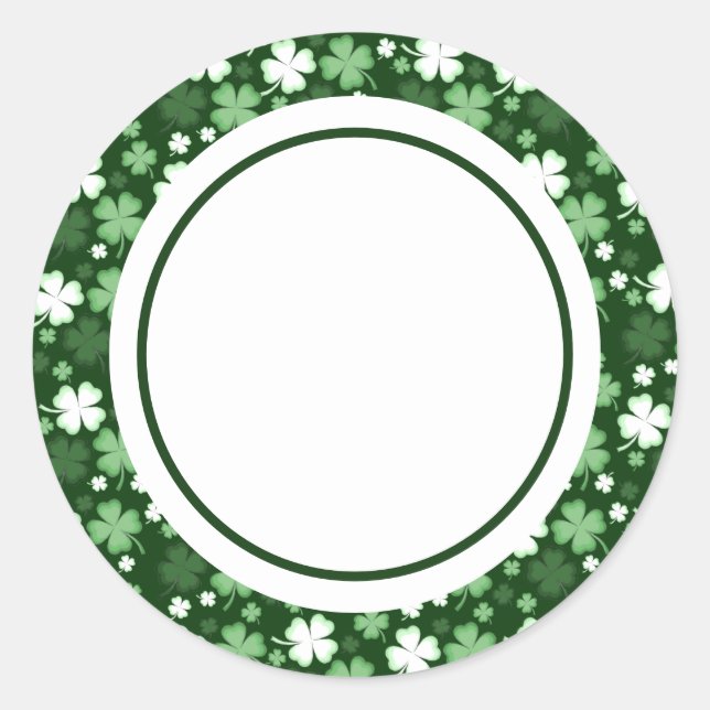 Sticker Rond Green Shamrock (Devant)