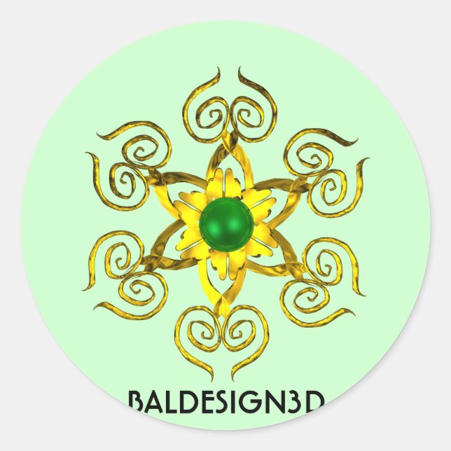 STICKER ROND GREEN TALISMAN (Devant)
