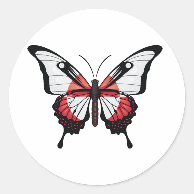 Sticker Rond Greenland Butterfly X3 (Devant)