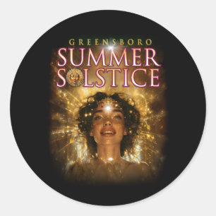 Sticker Rond Greensboro Summer Solstice Festival 2024 Souvenir