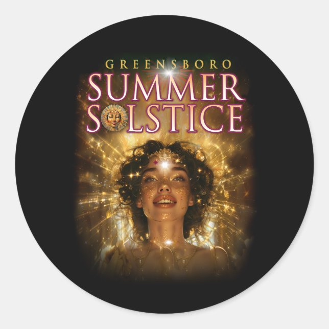 Sticker Rond Greensboro Summer Solstice Festival 2024 Souvenir (Devant)