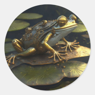 Sticker Rond Grenouille à vapeur   Art gothique