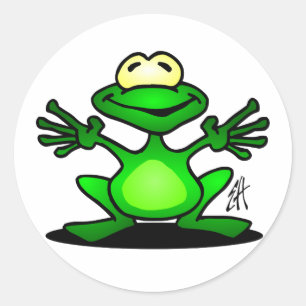 Sticker Rond Grenouille amicale