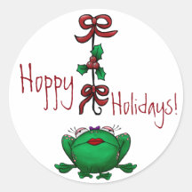 Grenouille de houblon de Noël de vacances