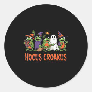 Sticker Rond Grenouille Hocus Croakus Sortilège Magique Hallowe