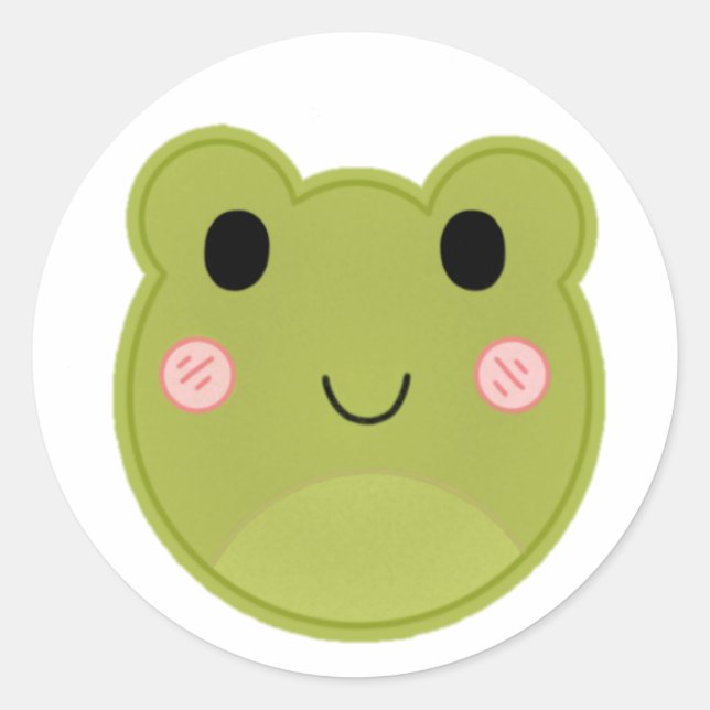 Sticker Rond grenouille mignonne (Devant)