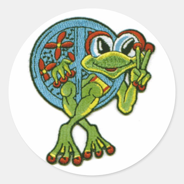 Sticker Rond Grenouille pacifique (Devant)