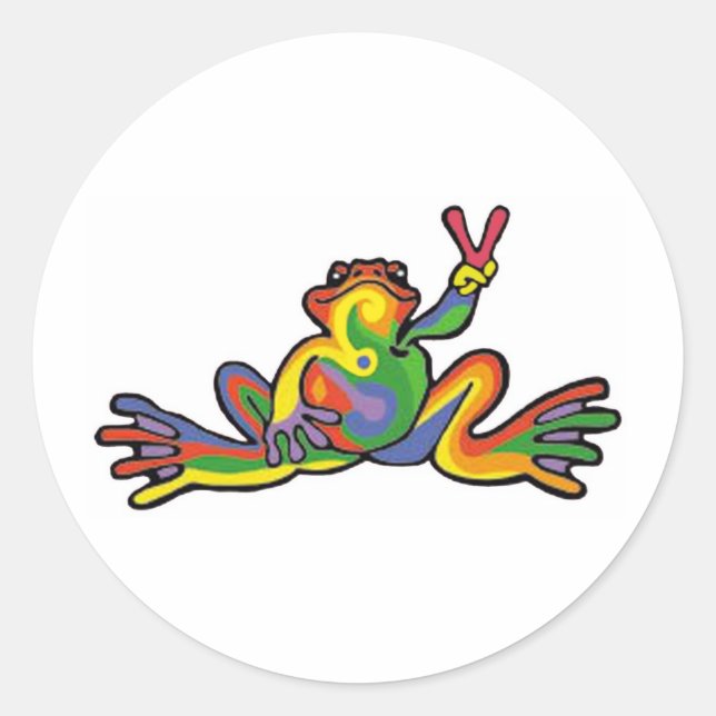 Sticker Rond Grenouille pacifique (Devant)