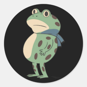 Sticker Rond Grenouille rétro de Portland protestation anti fas