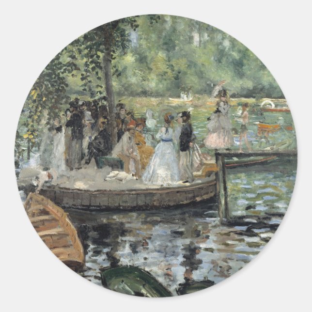 Sticker Rond Grenouillère Renoir Impressionniste Peinture Art (Devant)