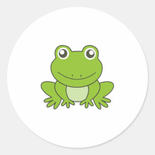 Sticker Rond Grenouilles De Grenouille Amies Animales Drôle Pou