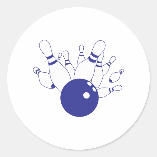 Sticker Rond Grève de Bowling (Devant)