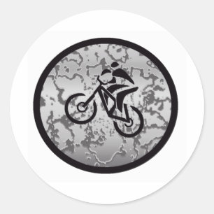 Sticker Rond GREYED NOIR de vélo